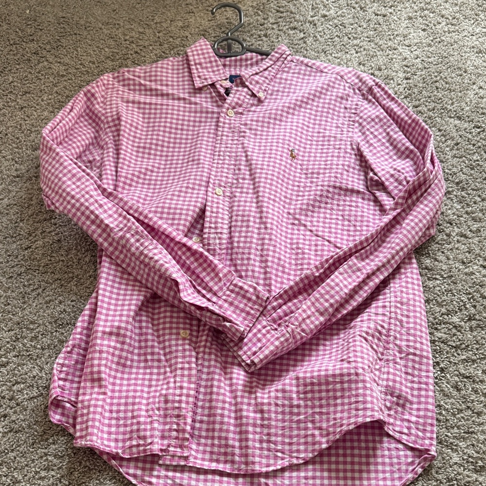 Ralph Lauren Pink Gingham Men's Shirt